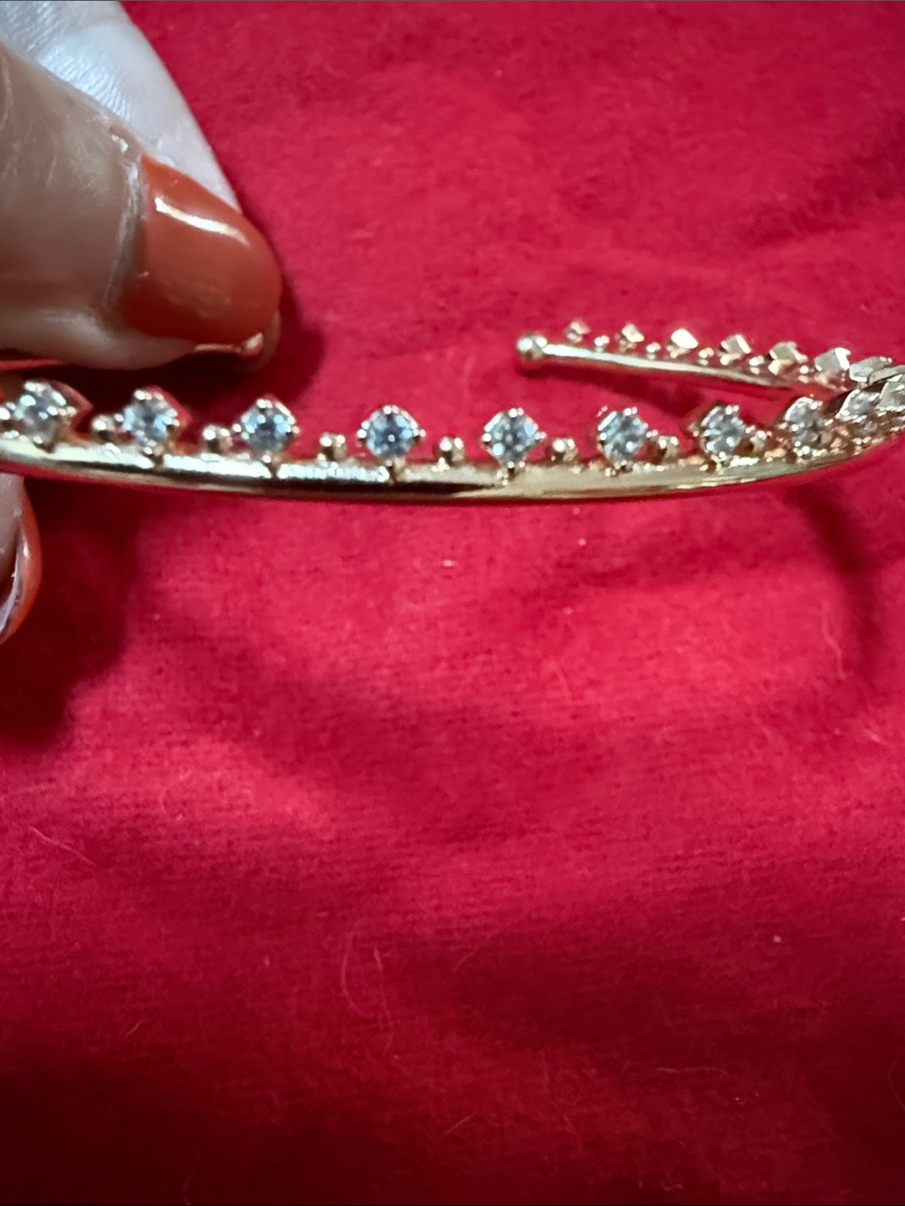 Kendra Scott Rose Gold Crystal Open Cuff Bracelet - Picture 4 of 5